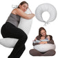 Nursing Pillow, Versatile Plus Size Positioning Pillow, Pregnancy Pillow for Baby and Adults, Side Sleeper Pillow with Washable