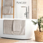 Pure Label 6-Piece Hand Towel Set with Hanging Loops Made of 100% Cotton, Absorbent and Soft, 2 x Bath Towels (70 x 140 cm), 2 x Hand Towels (50 x 100 cm), 2 x Guest Towels (30 x 50 cm),