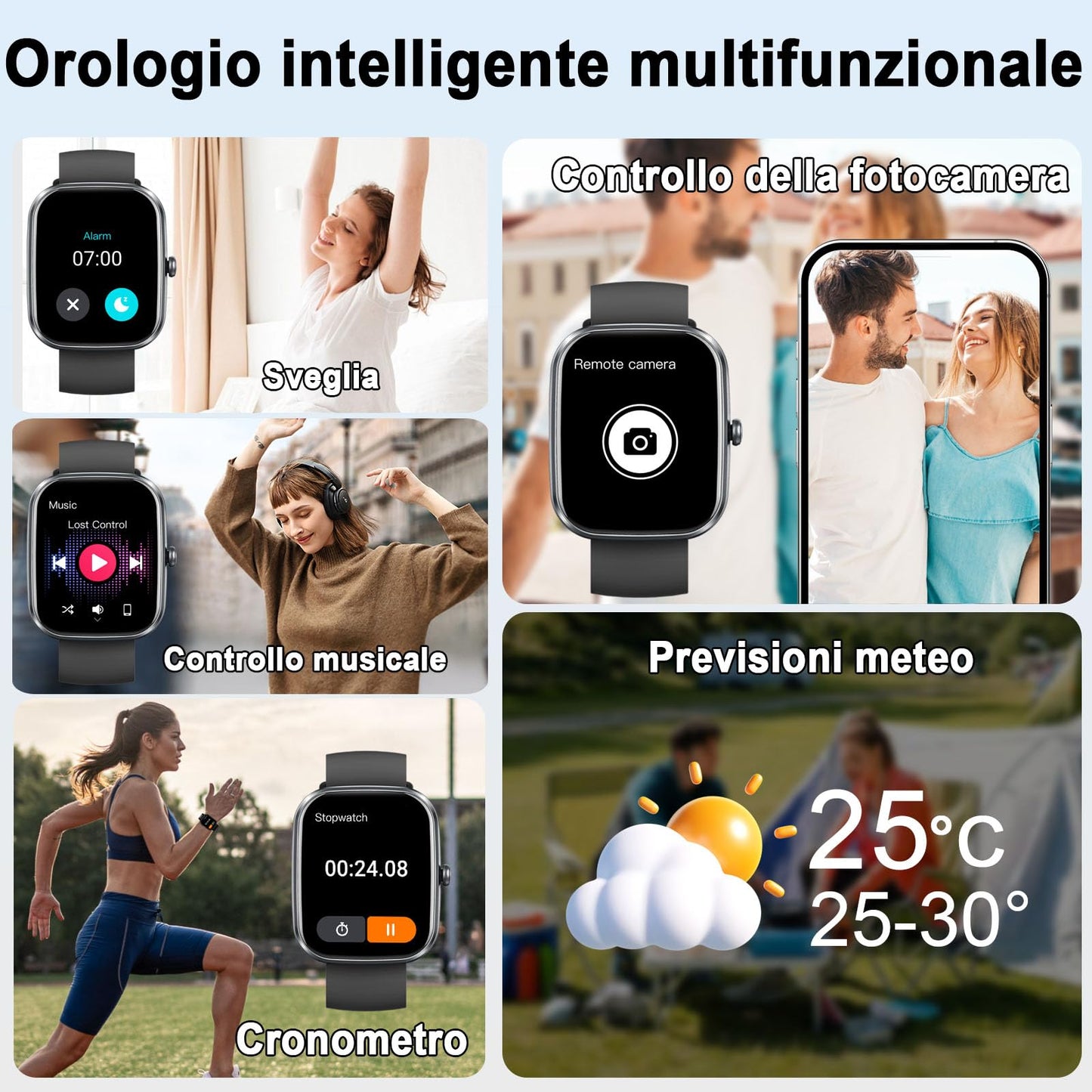 AI Smartwatch Herren Damen, 1.91" Fitnessuhr Integrierte ChatGPT-AI und Telefonfunktion,Wasserdicht