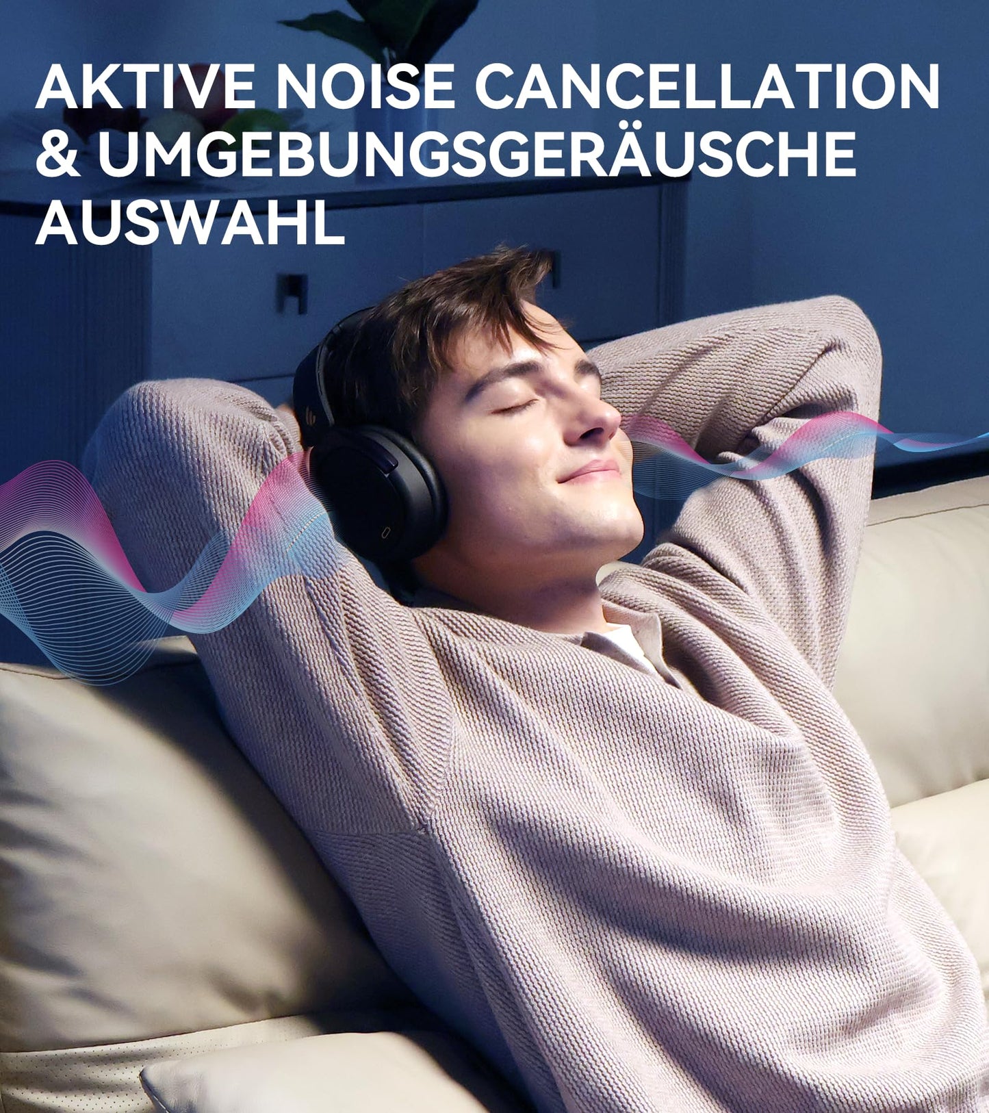 Hybrid Active Noise Cancelling Kopfhörer mit Hi-Res Audio und Custom EQ Bluetooth