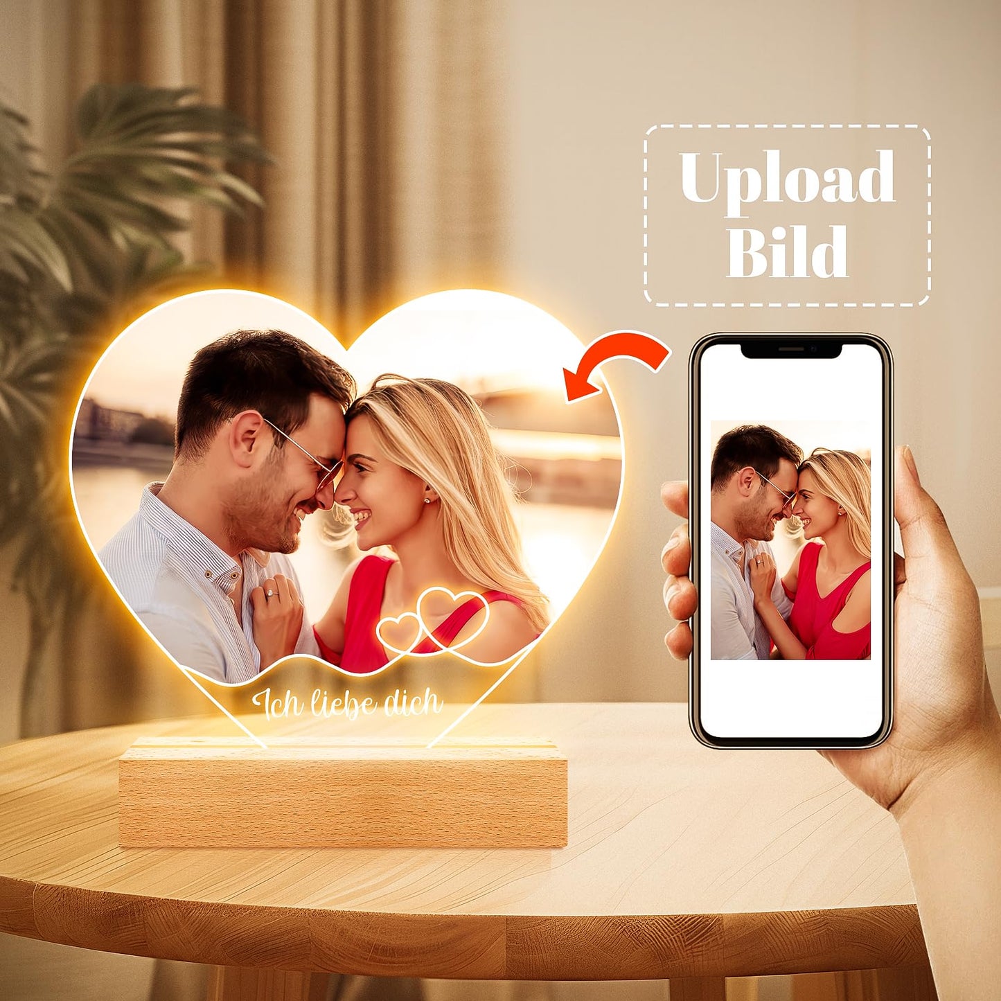 Personalised Christmas Gifts for Women & Men, Personalised Picture Frame with Photo, Photo Gifts Personalised for Him Her, Personalised Gifts