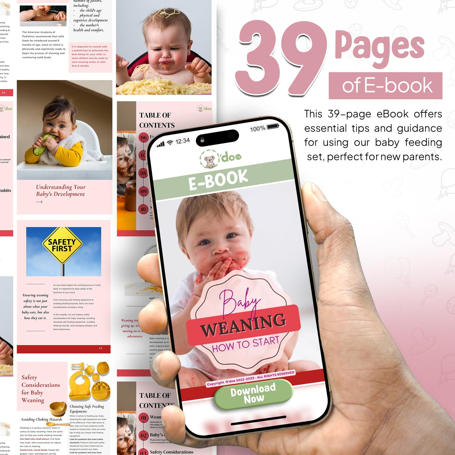 Baby Geschirr Set 11 Pieces Baby LED Weaning Accessories for Toddlers, Baby Feeding Set