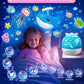 Sternenhimmel Projektor Kinder mit 15 Film, Nachtlicht Baby,Bluetooth,LED Projektor Sternenhimmel Nachttischlampe Kinder
