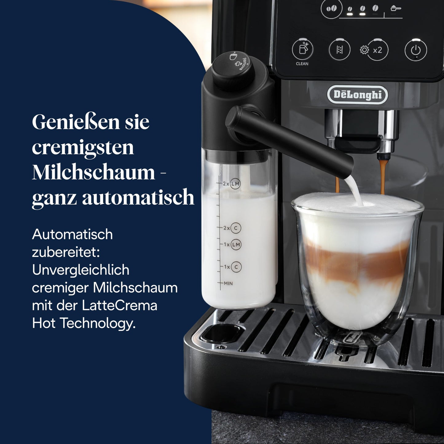 De’Longhi Magnifica Start - Perfetto Kaffeevollautomat mit LatteCrema-Milchaufschäumer, Cappuccino Kaffeemaschine