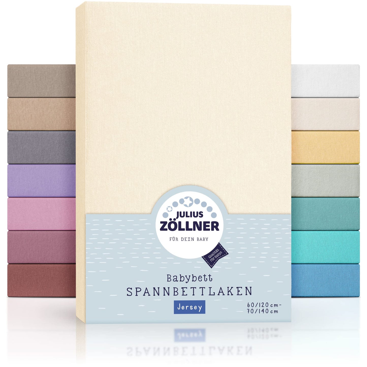 Spannbettlaken für Baby- & Kinderbett, 100% Jersey-Baumwolle, 2er Pack
