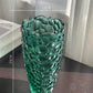 Black Grey Vase, Flower Vase, Large Tall Glass Vases for Decoration, Aesthetic, Large Glass Vase with Ribbed Texture, Modern Living Room, Black Art Decoration