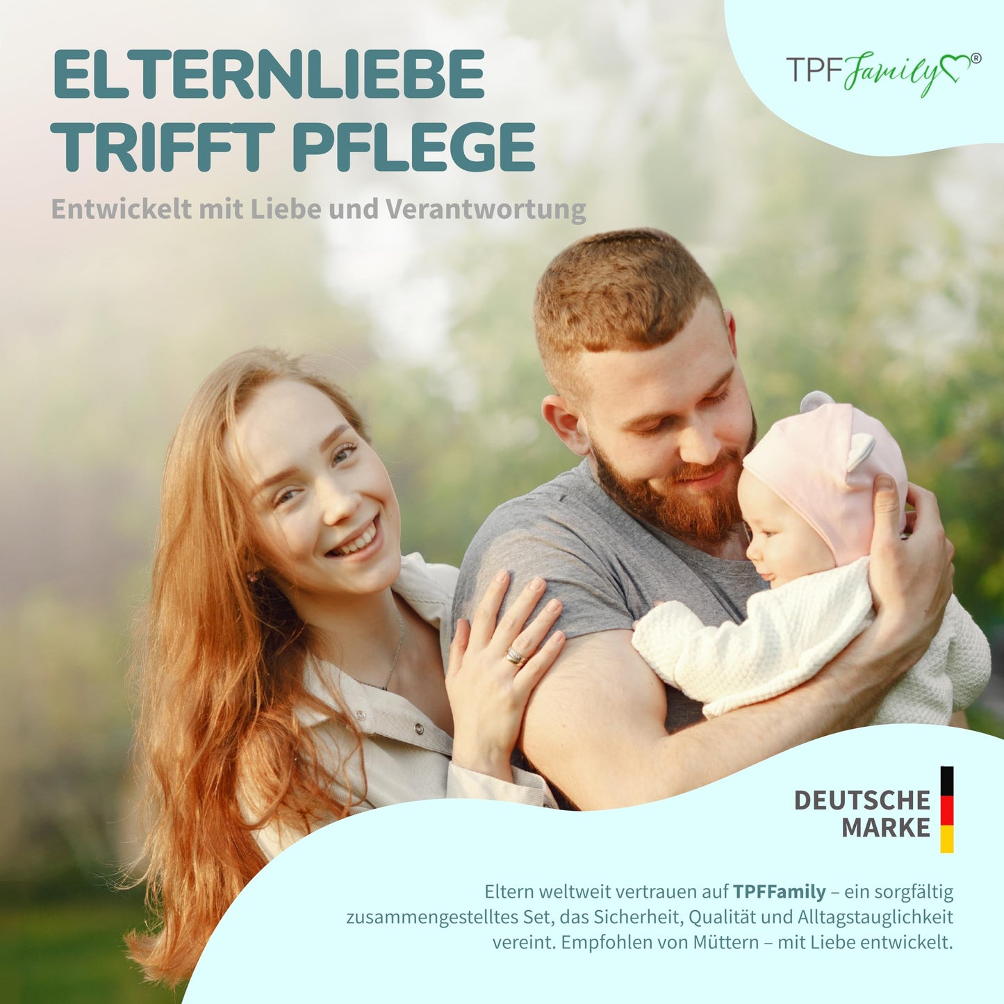 TPFFamily Baby Care Set Newborn (Pink) - 10 Piece Set with High-Quality Baby Nail Scissors, Nasal Aspirator, Brush and More - Ideal as First Equipment and Daily Care