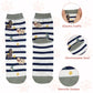 Chalier Cozy 5 Paar Damen Socken Hunde Katzen Motiven, Baumwolle