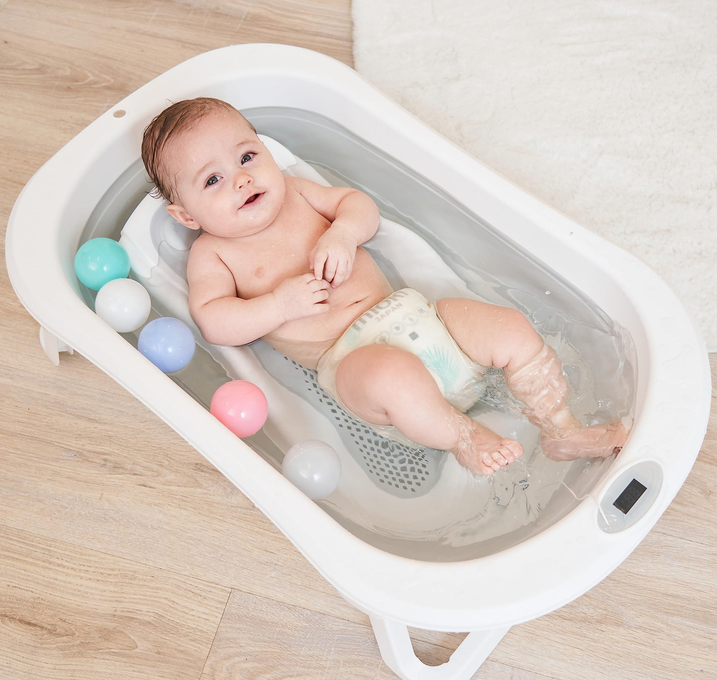 Faltbar Baby Badewanne Mit Rutschfestem Badewannensitz