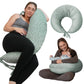 Nursing Pillow, Versatile Plus Size Positioning Pillow, Pregnancy Pillow for Baby and Adults, Side Sleeper Pillow with Washable