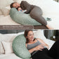 Nursing Pillow, Versatile Plus Size Positioning Pillow, Pregnancy Pillow for Baby and Adults, Side Sleeper Pillow with Washable