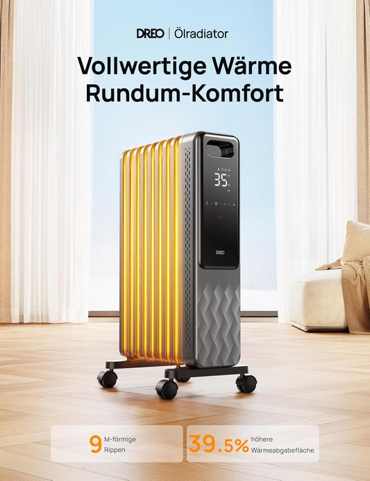 Radiator Heizung Energy Saving mit Thermostat 2000 W, Mobile Electric Heater