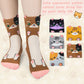 Chalier Cozy 5 Paar Damen Socken Hunde Katzen Motiven, Baumwolle