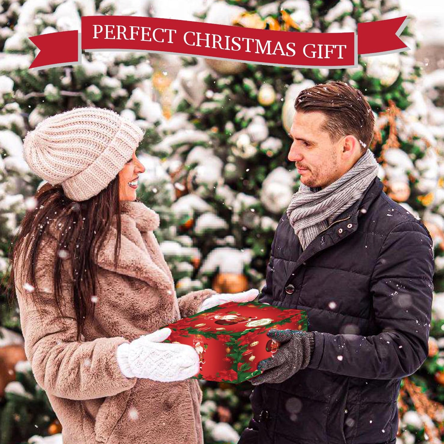 Pack of 12 Christmas Candles Scented Candles Set, Christmas Candle 100% Natural Soy Candles for Christmas, Gifts Aromatherapy