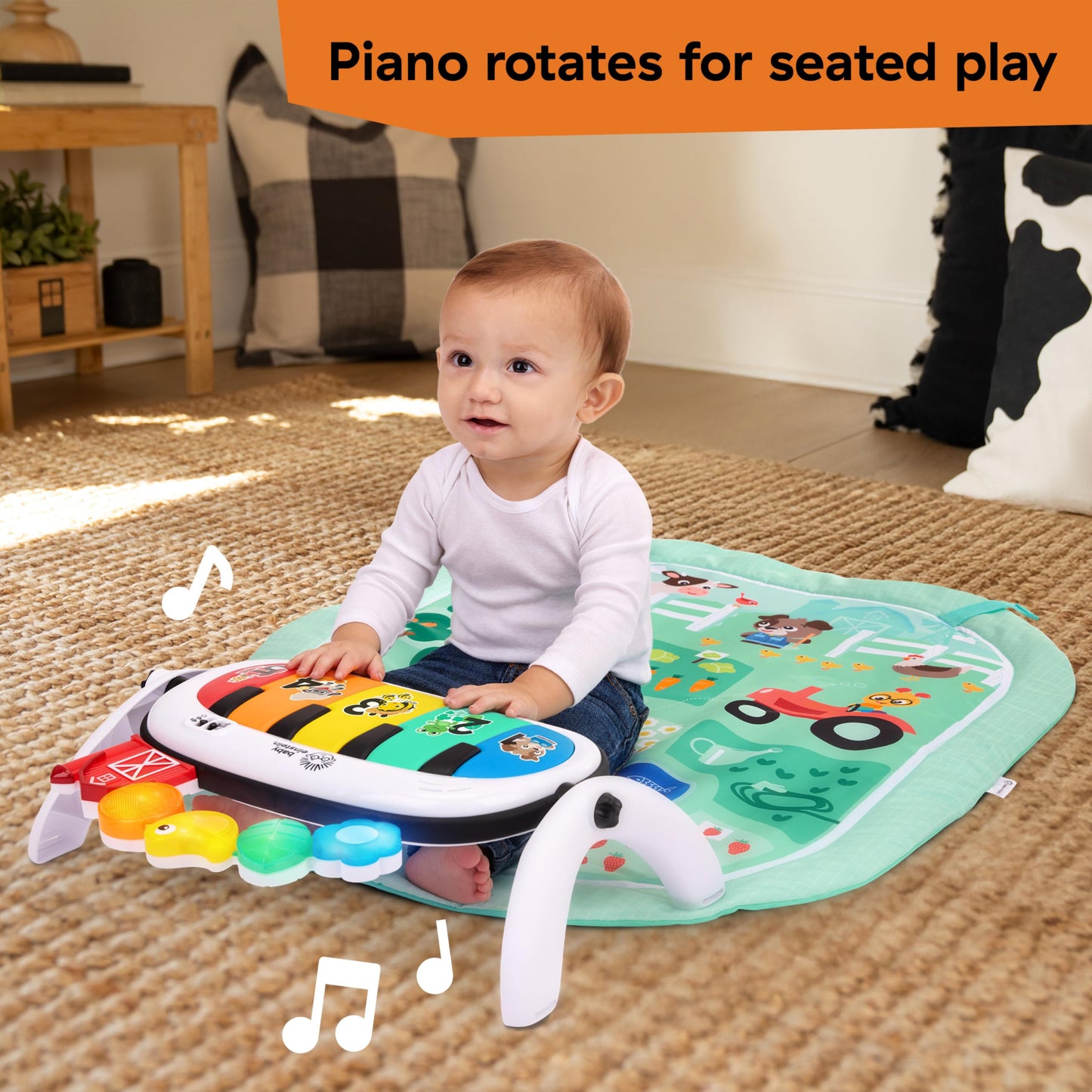 Baby Einstein, 4 in 1 Kickin' Tunes Spieldecke mit 70+ Geräuschen, 25+ Minuten Musik