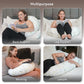 Nursing Pillow, Versatile Plus Size Positioning Pillow, Pregnancy Pillow for Baby and Adults, Side Sleeper Pillow with Washable