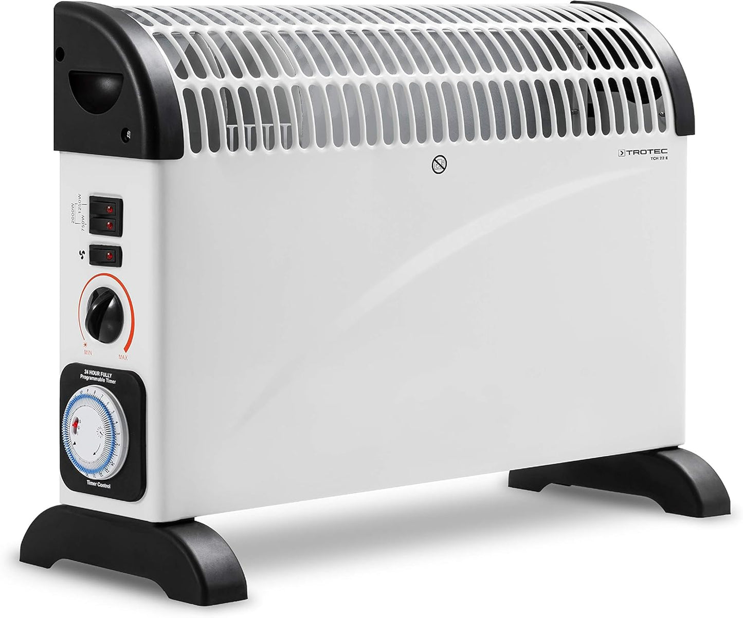 TROTEC Konvektor Heizung TCH 22 E – Heizleistung 750 W / 1250 W / 2000 W – Elektro Heizkörper mit Timer