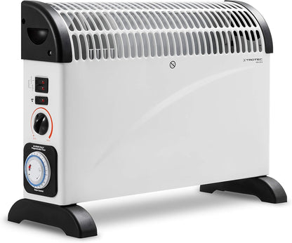 TROTEC Konvektor Heizung TCH 22 E – Heizleistung 750 W / 1250 W / 2000 W – Elektro Heizkörper mit Timer