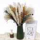 Dried Pampas Grass 60 Pieces Natural Dried Flowers Decoration, Bouquet Reed Flower Decoration for Living Room Bedroom