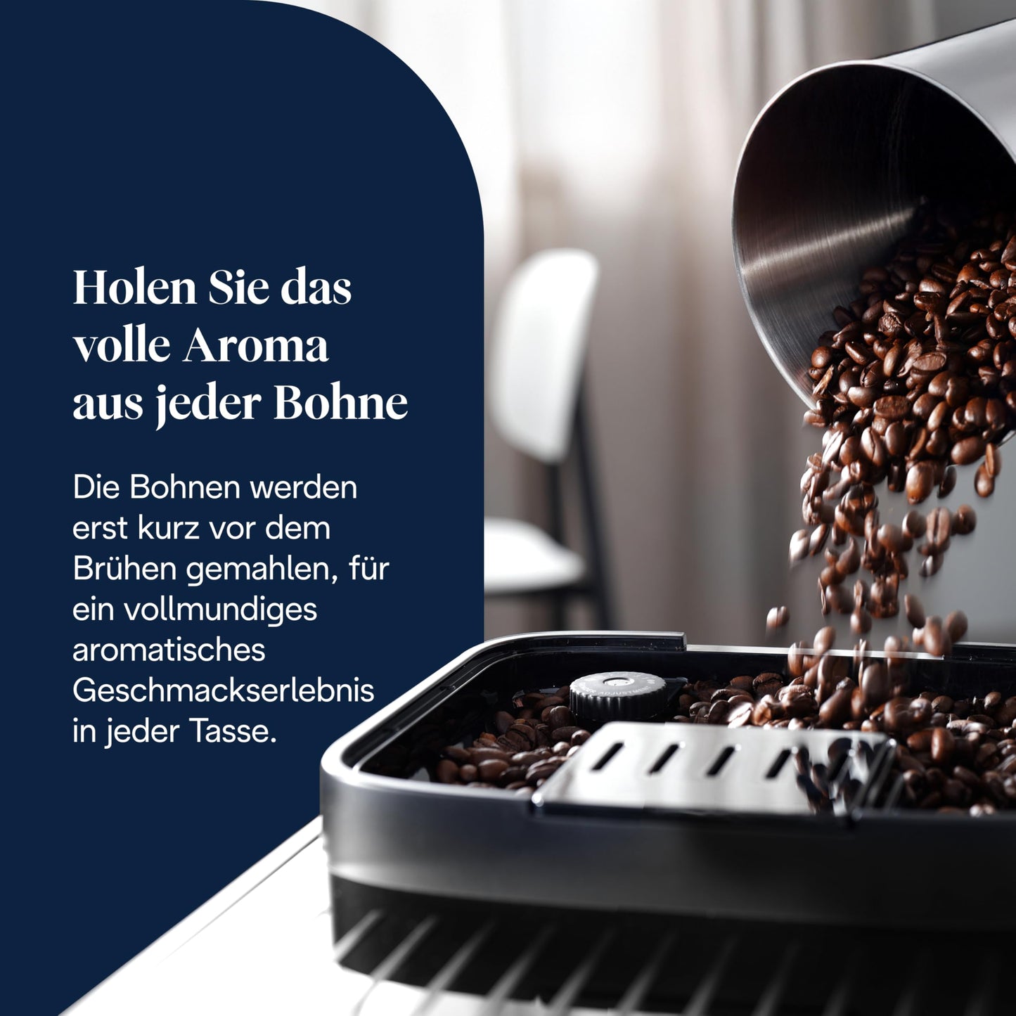 De'Longhi Fully Automatic Coffee Machine with LatteCrema Milk System, 7 Direct Selection Buttons for Cappuccino, Espresso