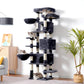 XXL Kratzbaum mit 2 groß Plattform, 3 Höhlen, 2 Korb, Plüschbälle und Sisal Kratzbäume