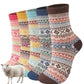 Wool Socks Women's 5 Pairs, Thick Winter Socks, Colourful Thermal Socks Gifts