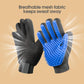 Pet Grooming Glove, Gentle Deshedding Brush - Efficient Pet Hair Remover Glove