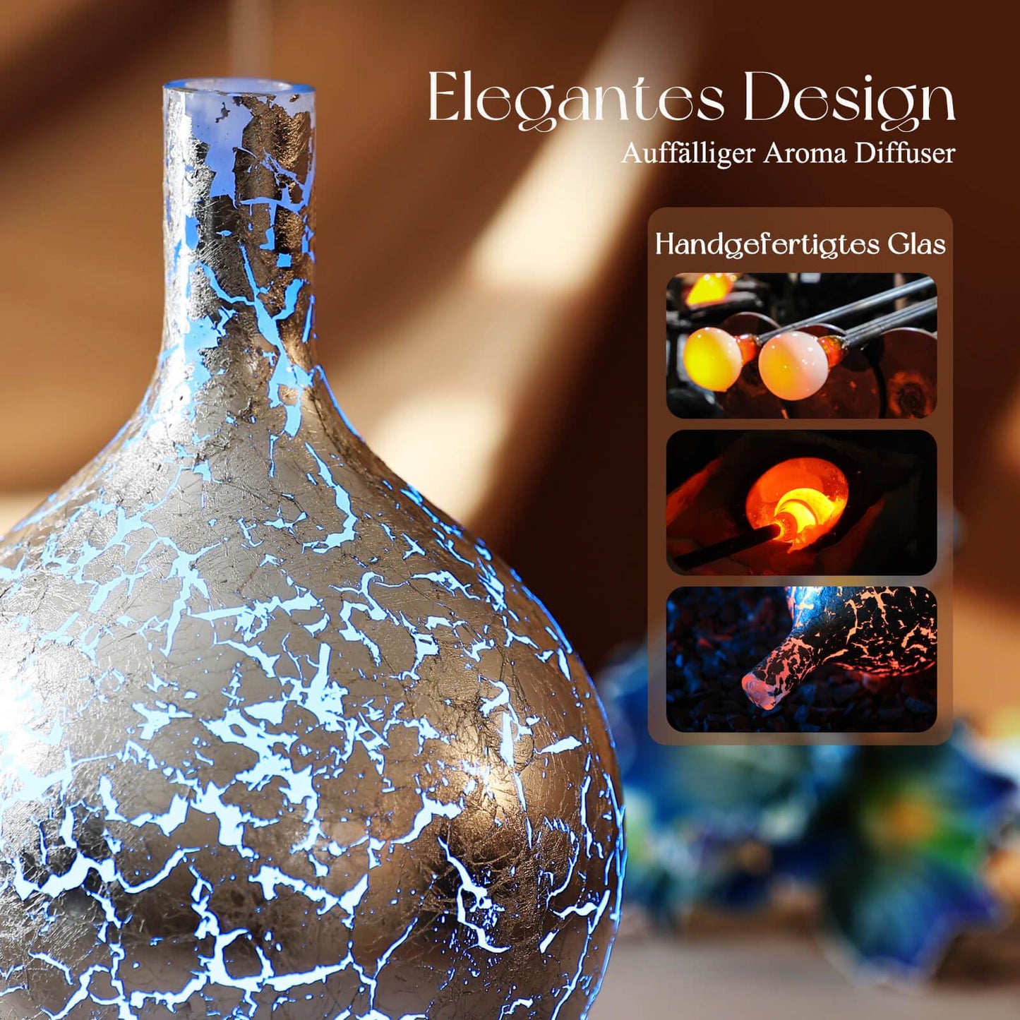 Aroma Diffuser Luftbefeuchter,150ml Luftbefeuchter Ultraschall Leise 7 farbwechselnde LEDs,Diffuser für Ätherische Öle Raumbefeuchter