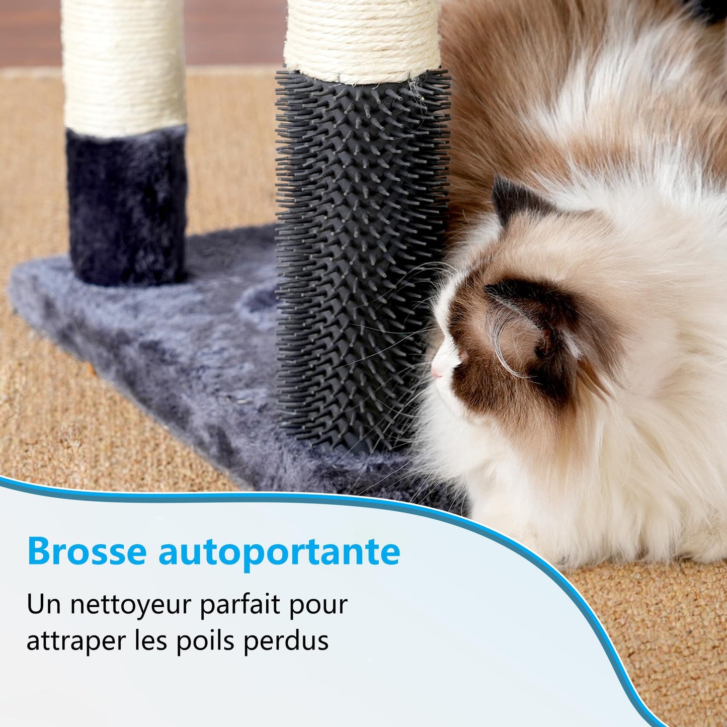 XXL Kratzbaum mit 2 groß Plattform, 3 Höhlen, 2 Korb, Plüschbälle und Sisal Kratzbäume