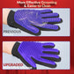 Pet Grooming Glove, Gentle Deshedding Brush - Efficient Pet Hair Remover Glove