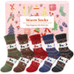 Airabc 5 Pairs of Women's Thermal Socks, Warm Winter Socks, Colourful Cosy and Breathable