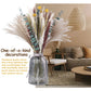 Dried Pampas Grass 60 Pieces Natural Dried Flowers Decoration, Bouquet Reed Flower Decoration for Living Room Bedroom