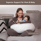 Nursing Pillow, Versatile Plus Size Positioning Pillow, Pregnancy Pillow for Baby and Adults, Side Sleeper Pillow with Washable