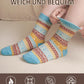 Wool Socks Women's 5 Pairs, Thick Winter Socks, Colourful Thermal Socks Gifts