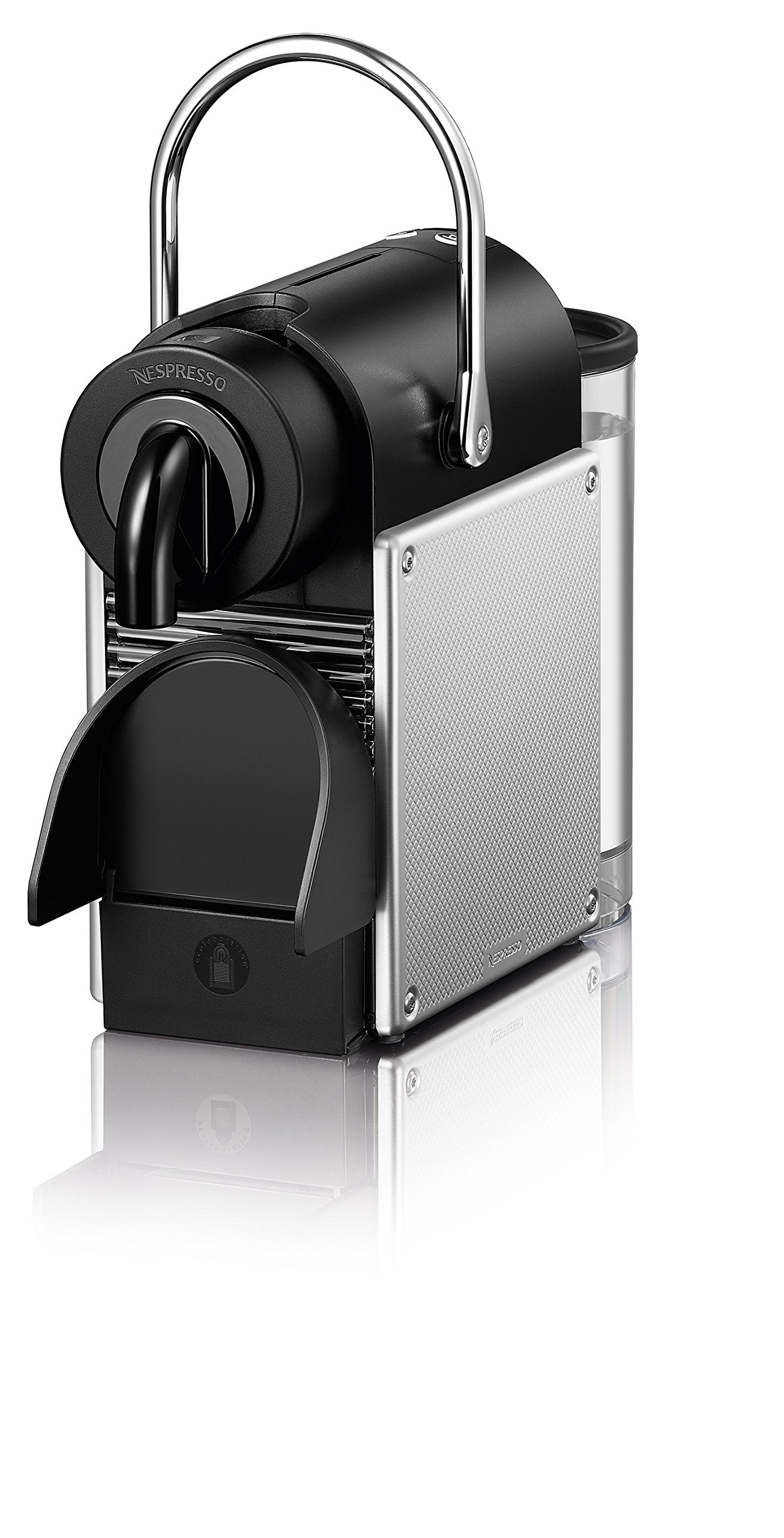 Nespresso De'Longhi Coffee Capsule Machine, Two Direct Dial Buttons, Eco Mode, Compact Design, 19 Bar Pressure System