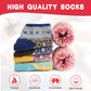 Airabc 5 Pairs of Women's Thermal Socks, Warm Winter Socks, Colourful Cosy and Breathable
