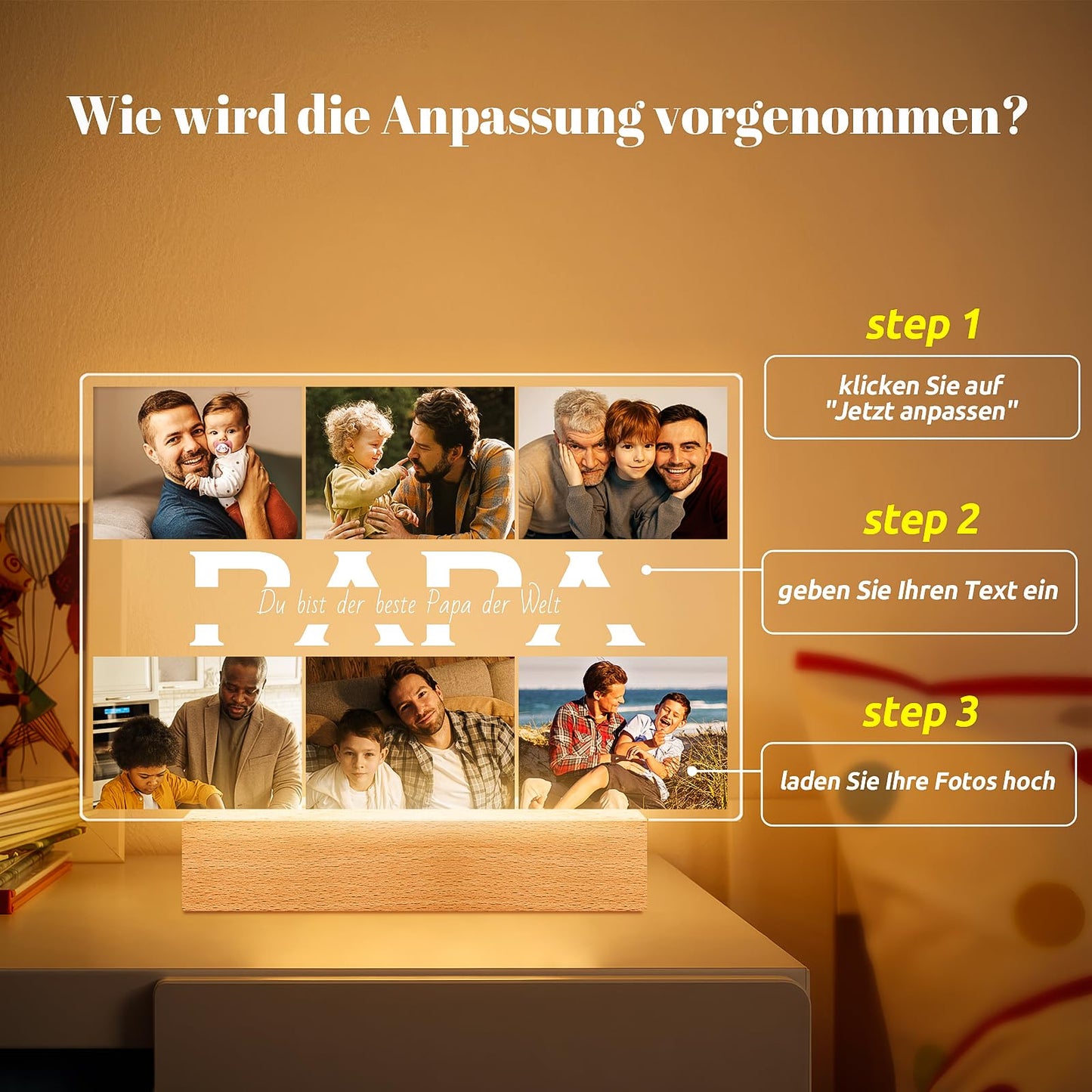 Personalised Christmas Gifts for Women & Men, Personalised Picture Frame with Photo, Photo Gifts Personalised for Him Her, Personalised Gifts