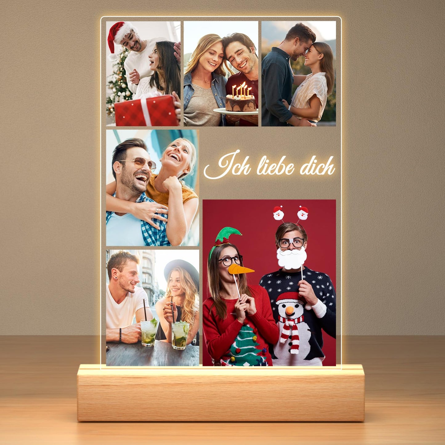 Personalised Christmas Gifts for Women & Men, Personalised Picture Frame with Photo, Photo Gifts Personalised for Him Her, Personalised Gifts