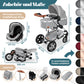 Kesser® Loops 3-in-1 Combination Pram, Complete Set Including Baby Tub & Buggy Sports Seat & Baby Car Seat, Full Rubber Tyres