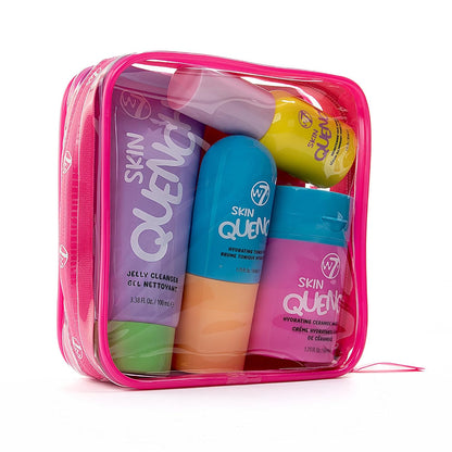 W7 Skin Quench Full Size Skincare Gift Set - Hydrating Bundle with Aloe & Ceramides