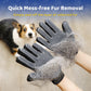 Pet Grooming Glove, Gentle Deshedding Brush - Efficient Pet Hair Remover Glove