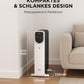 2300W 11 Rippen tragbarer Elektroheizer mit Drehknopfregelung und einstellbarem Thermostat, 3 Heizstufen, Kipp- und Überhitzungsschutz, ultra-leise im Büro & Zuhause