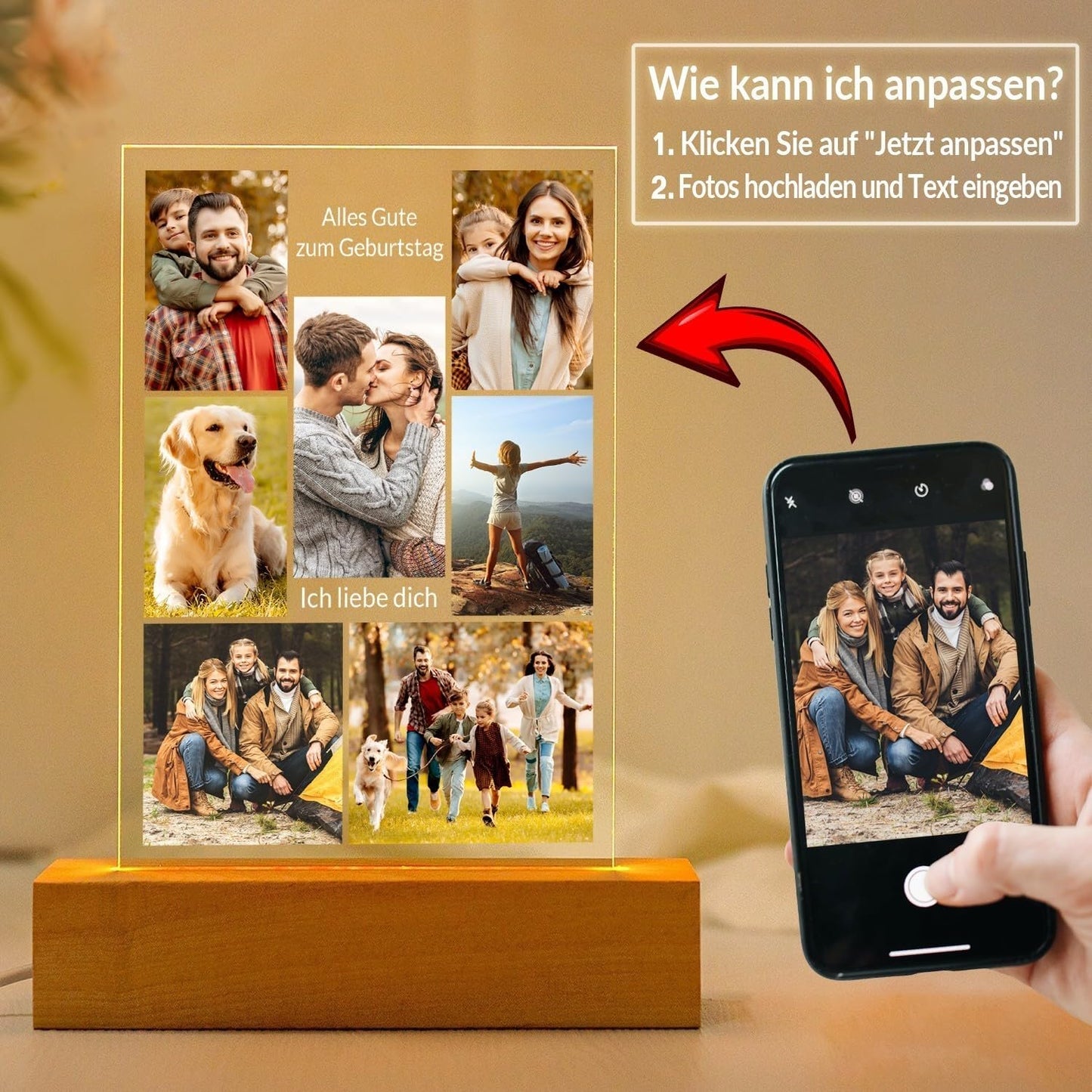 Personalisierte Geschenke für Freundin, Personalisierte Bilderrahmen mit Foto, Personalisierter Bilderrahmen mit Bild