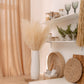 ORNA Artificial Pampas Grass Artificial Flower Long Branches Extra Fluffy 114 cm High (3 Stems x 20 Forks) for Modern Home Decoration