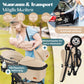 Kesser® Loops 3-in-1 Combination Pram, Complete Set Including Baby Tub & Buggy Sports Seat & Baby Car Seat, Full Rubber Tyres
