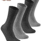 4 Paar Alpaka Socken für Herren Damen, Atmungsative Thermosocken Extra Warm, Dicke Wintersocken mit Alpakawolle
