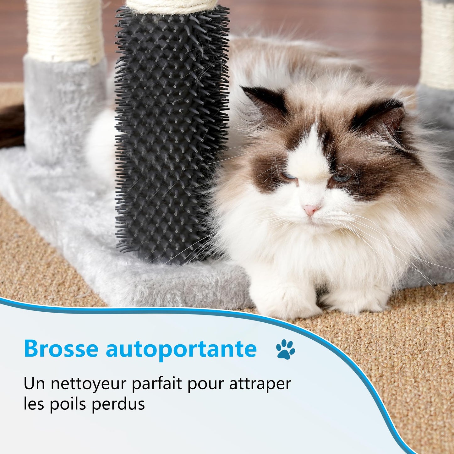 XXL Kratzbaum mit 2 groß Plattform, 3 Höhlen, 2 Korb, Plüschbälle und Sisal Kratzbäume