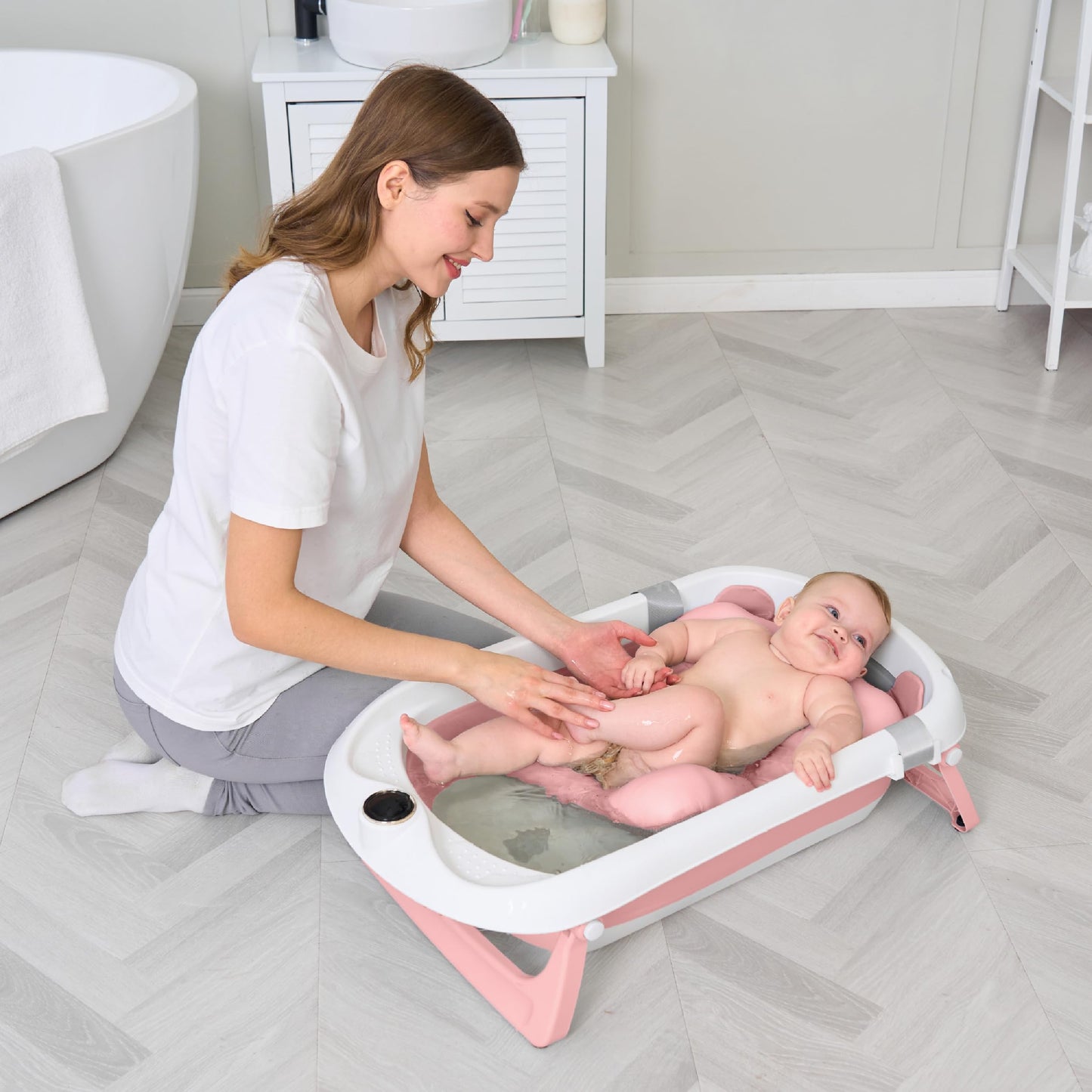 Faltbar Baby Badewanne Mit Rutschfestem Badewannensitz