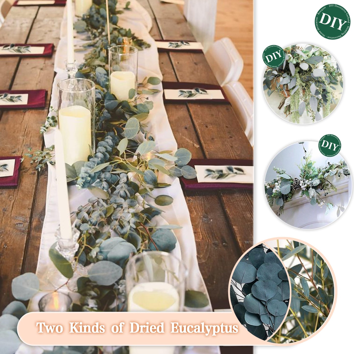 Pampasgras Getrocknet - Natürliche, Braun, Trockenblumen Strauß Dried Flowers, für Heim Decor