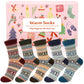 Airabc 5 Pairs of Women's Thermal Socks, Warm Winter Socks, Colourful Cosy and Breathable